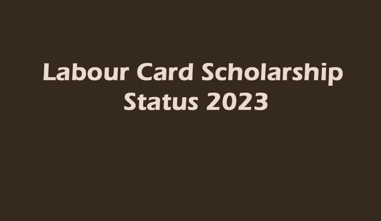 Labour Card Scholarship Status 2023: Check Your Application Status Here
